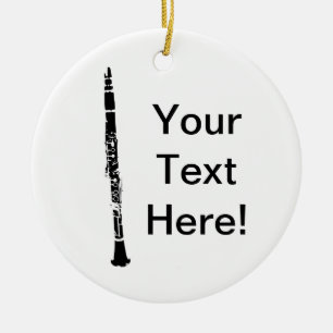 Ornamento De Cerâmica Clarinete personalizado