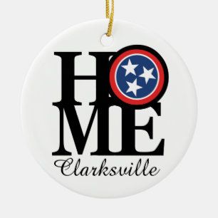 Ornamento De Cerâmica Clarksville HOME TN