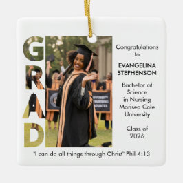 Ornamento De Cerâmica Class of 2026 Registered Nurse Nursing Graduate