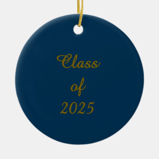 Ornamento De Cerâmica Classe Classy de 2025 (Frente)