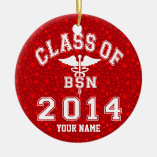 Ornamento De Cerâmica Classe de 2014 BSN