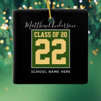 Classe de 2023 Modern Green Black & Dourado Gradua