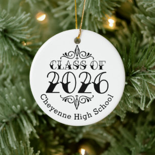 Ornamento De Cerâmica Classe de Graduação de Foto 2026