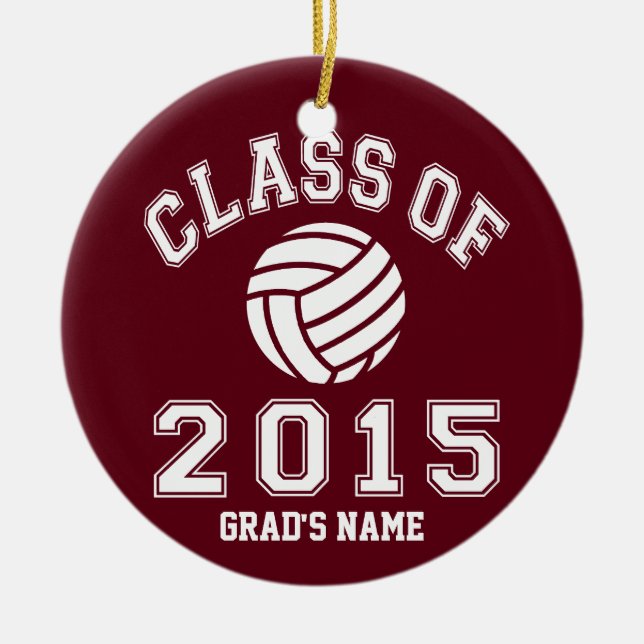 Ornamento De Cerâmica Classe De Voleibol 2015 (Frente)