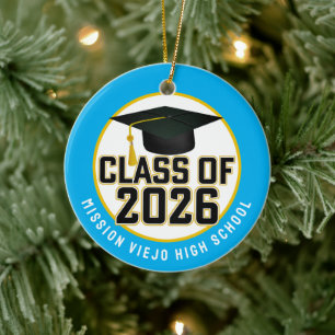 Ornamento De Cerâmica Classe Letterman de Graduação de Foto 2026