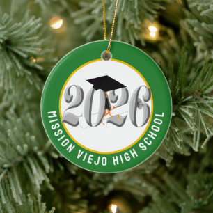 Ornamento De Cerâmica Classe Silver de Graduação de Foto 2026