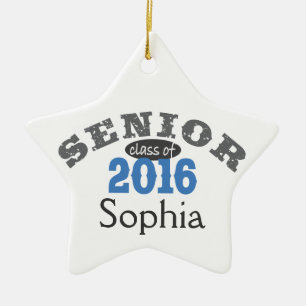 Ornamento De Cerâmica Classe superior do azul 2016