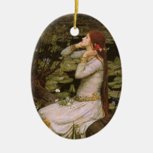 Ornamento De Cerâmica Clássica Arte de Ophelia Pond Lily de Shakespeare
