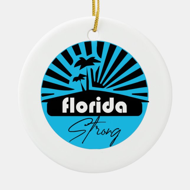 Ornamento De Cerâmica Clássico Florida Strong (Frente)