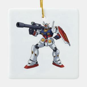 Ornamento De Cerâmica Clássico Ilustração do Mecha Anime RX-78-2 Gundam