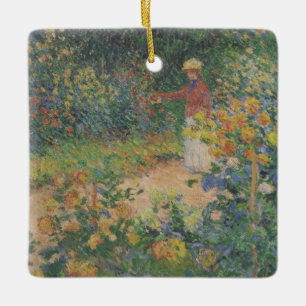 Ornamento De Cerâmica Claude Monet 1895 Vintage in the Garden