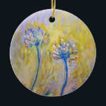 Ornamento De Cerâmica Claude Monet - Agapanthus<br><div class="desc">Agapanthus,  close-up (Les Agapanthes) - Claude Monet,  1914-1917</div>