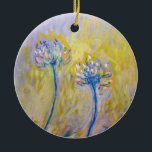 Ornamento De Cerâmica Claude Monet - Agapanthus<br><div class="desc">Agapanthus,  close-up (Les Agapanthes) - Claude Monet,  1914-1917</div>