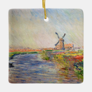 Ornamento De Cerâmica Claude Monet - Campo de Tulipas na Holanda