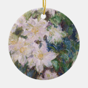 Ornamento De Cerâmica Claude Monet - Clematites Brancas