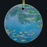 Ornamento De Cerâmica Claude Monet - Lírios Água 1906<br><div class="desc">Lírios de Água (Ninfas) - Claude Monet,  Óleo na Canvas,  1906</div>