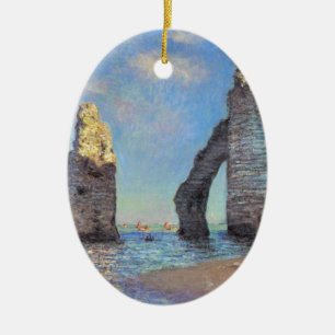Ornamento De Cerâmica Claude Monet //os penhascos em Etretat