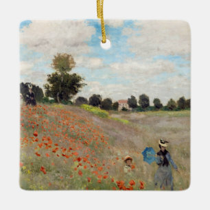 Ornamento De Cerâmica Claude Monet - Poppy Field