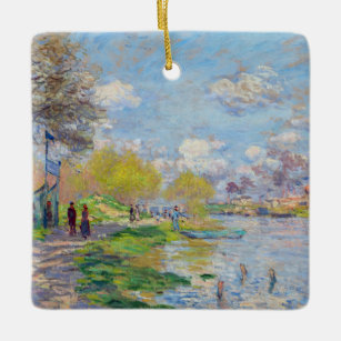 Ornamento De Cerâmica Claude Monet - Primavera do Sena