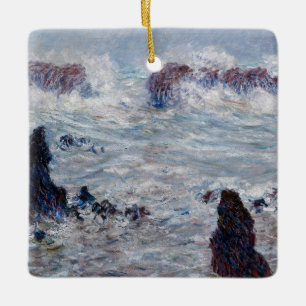 Ornamento De Cerâmica Claude Monet - Tempestade ao largo da costa de Bel