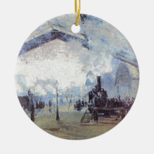Ornamento De Cerâmica Claude Monet - trabalhos de arte do trem - motor