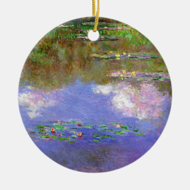 Ornamento De Cerâmica Claude Monet - Water-Lilies, The Clouds, (Frente)
