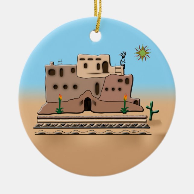 Ornamento De Cerâmica Clay House (Frente)