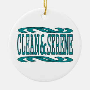 Ornamento De Cerâmica Clean and Serene Inspirational Recovery Quote