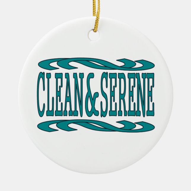 Ornamento De Cerâmica Clean and Serene Inspirational Recovery Quote (Frente)