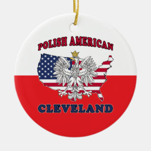 Ornamento De Cerâmica Cleveland Ohio Polonês