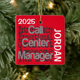Ornamento De Cerâmica Cliente Extraordinário do Call Center Manager