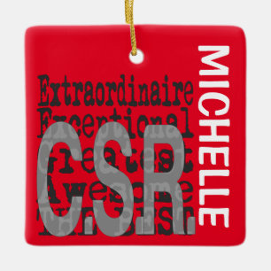 Ornamento De Cerâmica Cliente PERSONALIZADO do Representante de Atendime