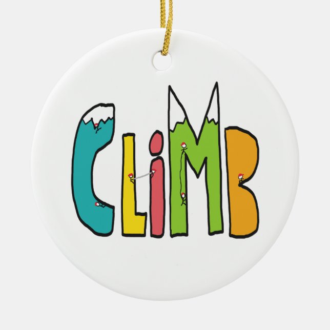 Ornamento De Cerâmica Climb (Frente)