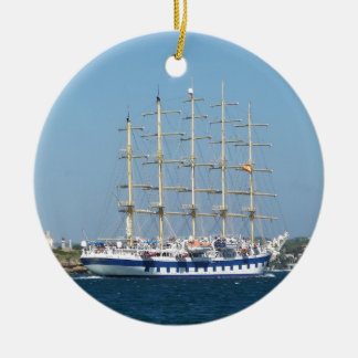 Ornamento De Cerâmica Clipper Real do Navio Alto