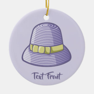 Ornamento De Cerâmica Cloche Hat Lilac