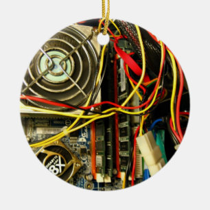 Ornamento De Cerâmica Close up dos eletrônicos do mainboard do