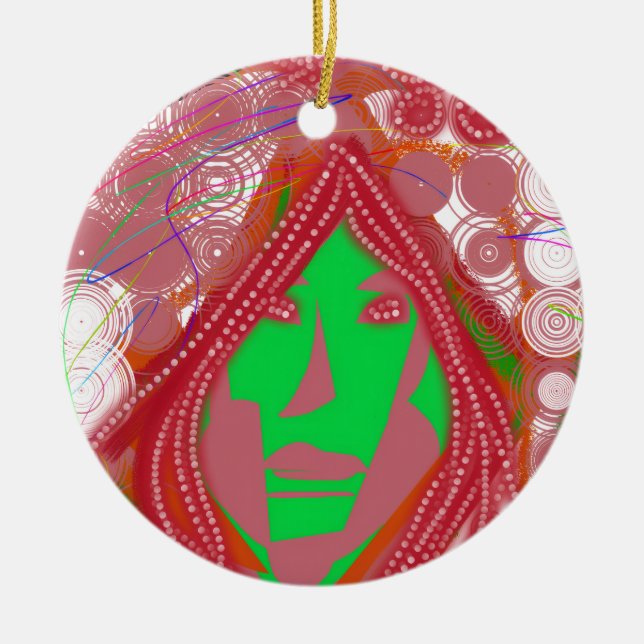 Ornamento De Cerâmica Clown Steampunk (Frente)