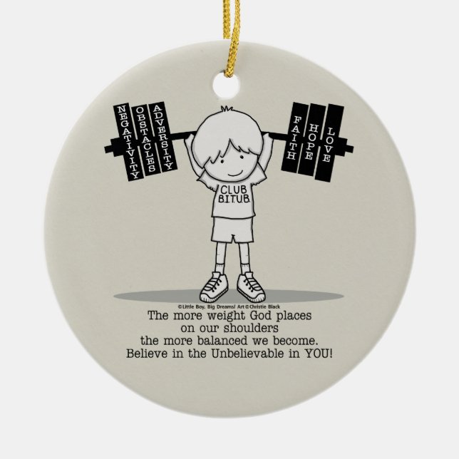 Ornamento De Cerâmica Clube BITUB- mais equilibrado (Frente)