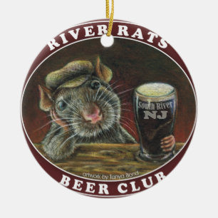 Ornamento De Cerâmica Clube da cerveja dos ratos do rio