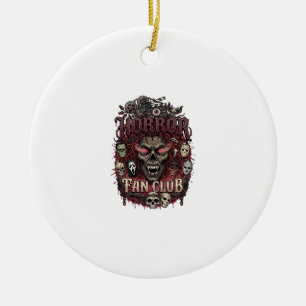 Ornamento De Cerâmica Clube de Fãs de Terror Halloween Rosto de Demônio