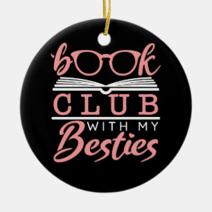 Ornamento De Cerâmica Clube de Livro Com Minhas Besties