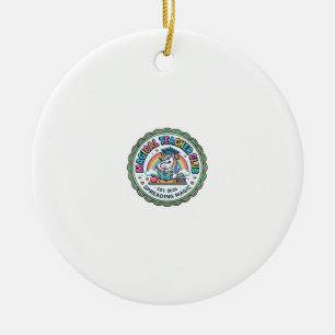 Ornamento De Cerâmica Clube de Professores Mágicos de Unicórnio Presente