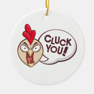 Ornamento De Cerâmica Cluck você!