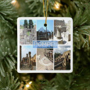 Ornamento De Cerâmica CMP155 POMPEII as ruínas, Pompei, Campânia,