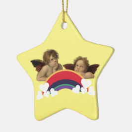 Ornamento De Cerâmica Coalho corante Arco-Íris Cor Regenbogen Star