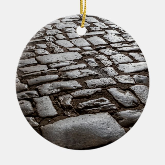 Ornamento De Cerâmica Cobblestones Moonlit (Frente)