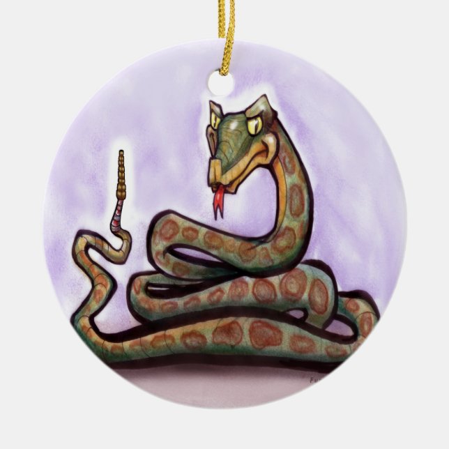 Ornamento De Cerâmica Cobra (Frente)
