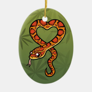 Ornamento De Cerâmica Cobra de Desenho Animado