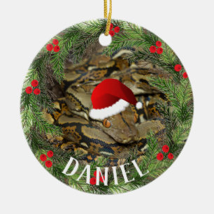 Ornamento De Cerâmica Cobra de Natal