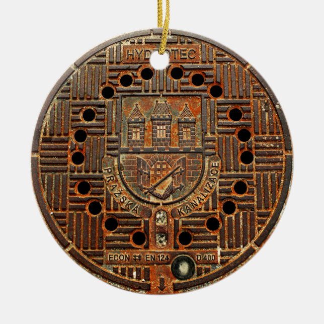 Ornamento De Cerâmica Cobrir de câmara de visita 4 (Praga) (Frente)